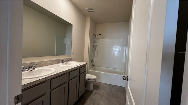 2597 Shamrock St, Tavares, FL 32778 - full bathroom featuring a sink, visible vents, toilet, and tile patterned flooring