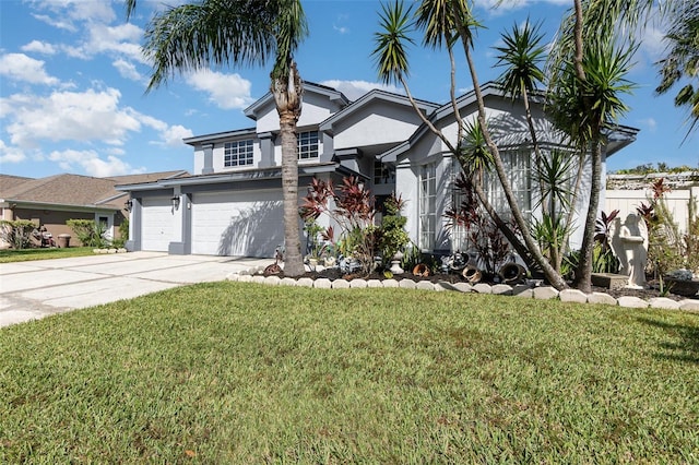 3244 Amaca Cir, Orlando, FL 32837 - traditional-style house with stucco siding, driveway, a front lawn, and an attached garage