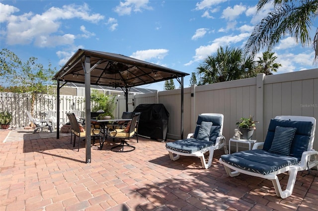 3244 Amaca Cir, Orlando, FL 32837 - view of patio / terrace with a gazebo and a fenced backyard