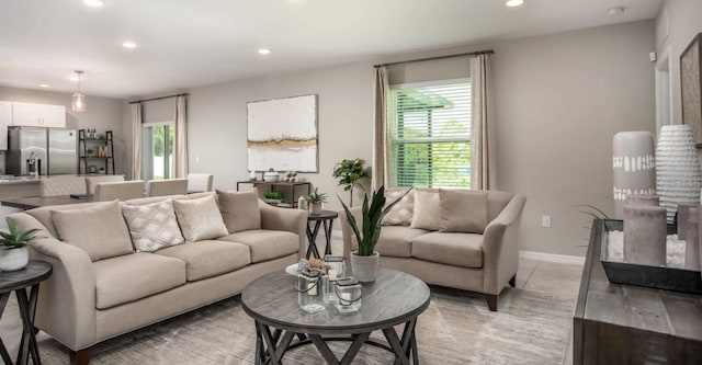 2349 Broadpoint Dr, Punta Gorda, FL 33983 - living area featuring recessed lighting and baseboards