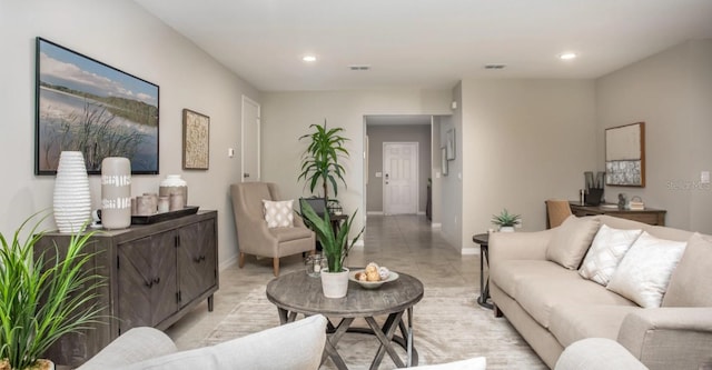2349 Broadpoint Dr, Punta Gorda, FL 33983 - living area with recessed lighting and baseboards
