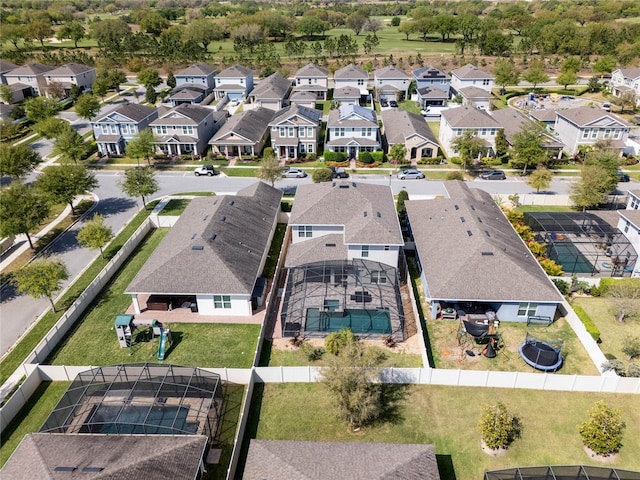 drone / aerial view featuring a residential view