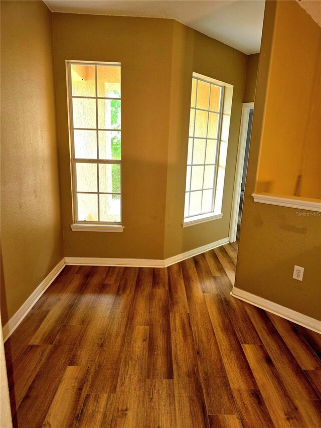 25012 Chipshot Ct, Sorrento, FL 32776 - empty room with wood finished floors and baseboards