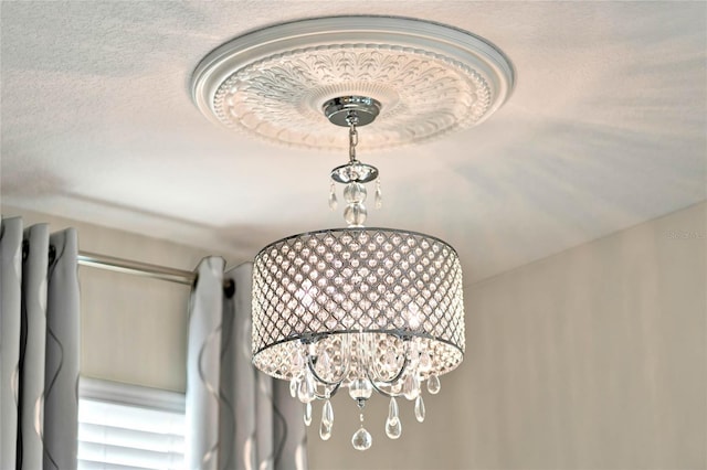 details featuring a notable chandelier