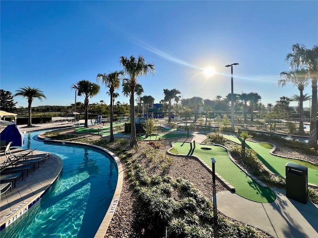 4562 Tribute Trl, Kissimmee, FL 34746 - view of swimming pool with a putting green