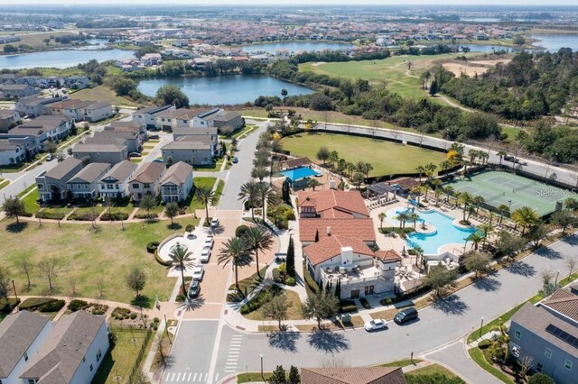 14645 Scott Key Dr, Winter Garden, FL 34787 - birds eye view of property featuring a residential view and a water view