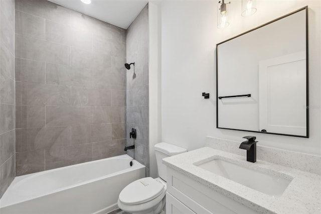 7550 N Gims Way, Citrus Springs, FL 34433 - full bath featuring toilet, bathtub / shower combination, and vanity
