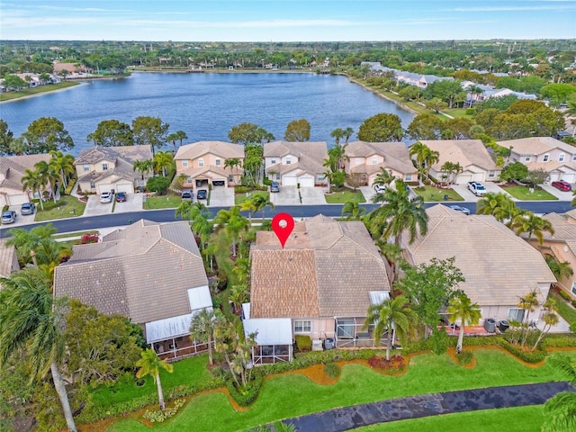 10589 Pelican Dr, Wellington, FL 33414 - birds eye view of property with a residential view and a water view