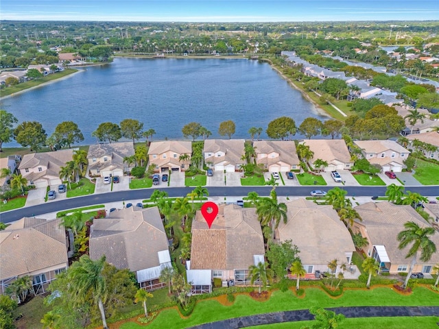 10589 Pelican Dr, Wellington, FL 33414 - drone / aerial view with a residential view and a water view