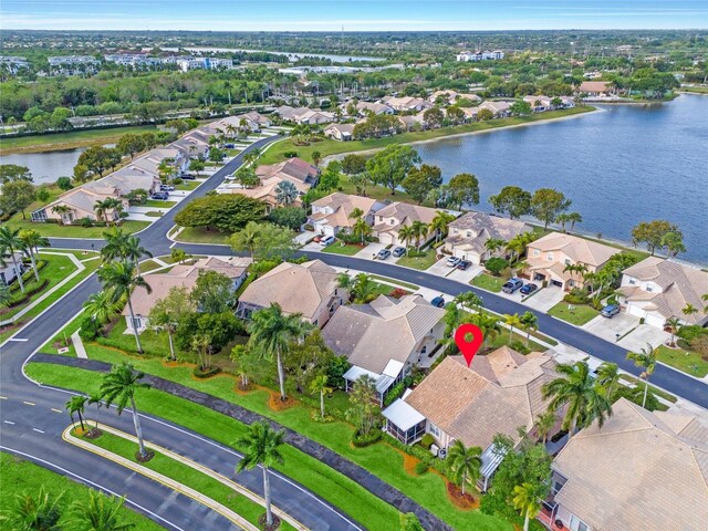 10589 Pelican Dr, Wellington, FL 33414 - birds eye view of property featuring a residential view and a water view