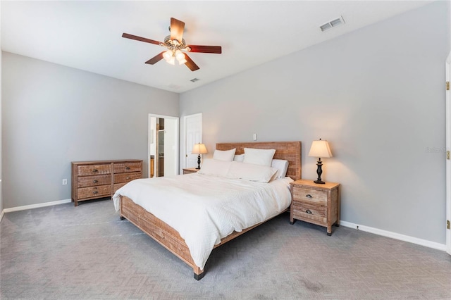2361 Baker Ave, Orlando, FL 32833 - bedroom featuring a ceiling fan, visible vents, baseboards, and carpet floors