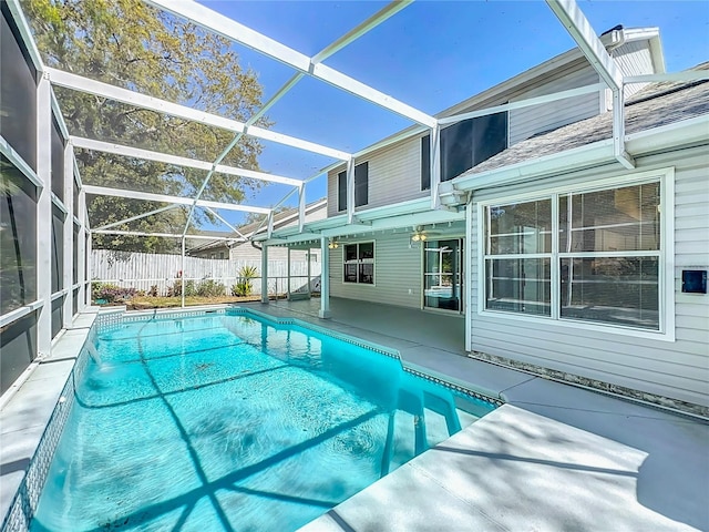 358 Morning Creek Cir, Apopka, FL 32712 - view of swimming pool with a lanai, a fenced in pool, a patio, and a fenced backyard
