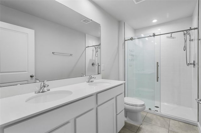 1506 Finnigan Cir, Haines City, FL 33844 - full bath featuring tile patterned floors, toilet, a shower stall, and a sink