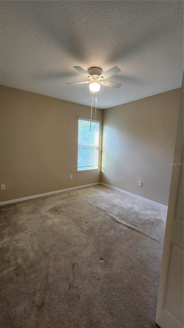 2749 Sand Oak Loop, Apopka, FL 32712 - spare room featuring carpet flooring, a ceiling fan, and a textured ceiling