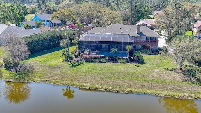 132 Pleasant Valley Dr, Daytona Beach, FL 32114 - drone / aerial view with a water view