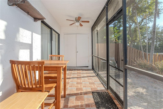 1260 Parkside Green Dr Unit D, Greenacres, FL 33415 - sunroom / solarium featuring ceiling fan
