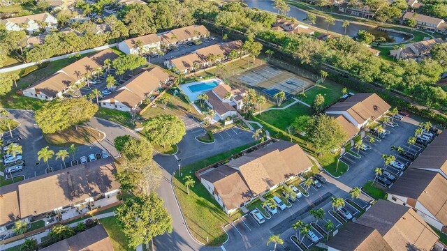 1260 Parkside Green Dr Unit D, Greenacres, FL 33415 - drone / aerial view with a residential view and a water view