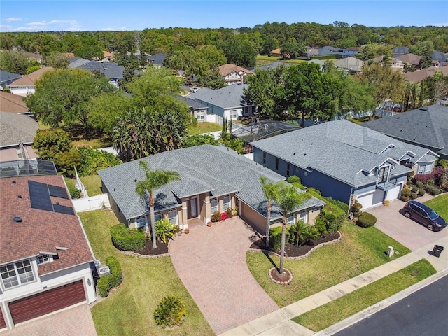 drone / aerial view featuring a residential view