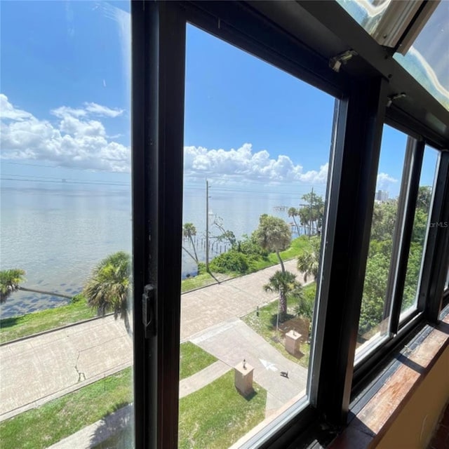 details with a water view