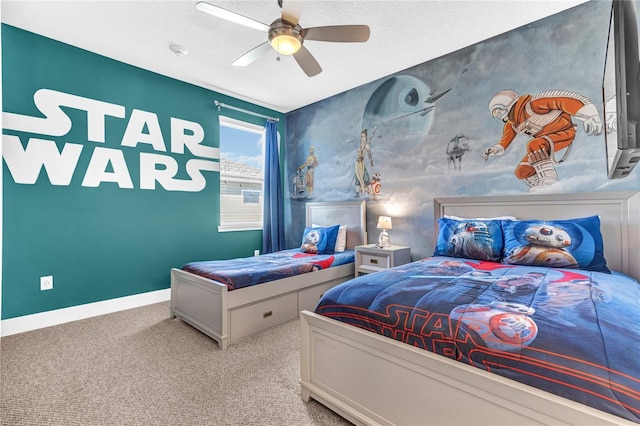 501 Burma St, Kissimmee, FL 34747 - carpeted bedroom with ceiling fan and baseboards