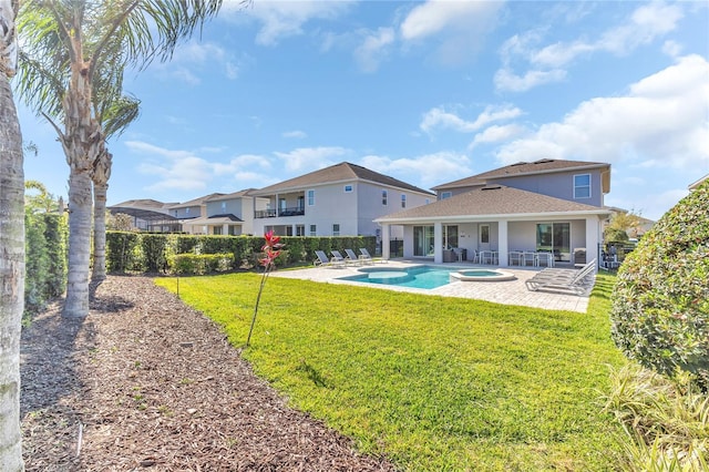 501 Burma St, Kissimmee, FL 34747 - view of yard with a patio area, fence, and a pool with connected hot tub