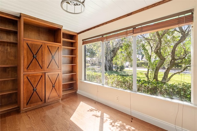 1701 Palmer Ave, Winter Park, FL 32789 - interior space featuring light wood-style flooring and wooden ceiling