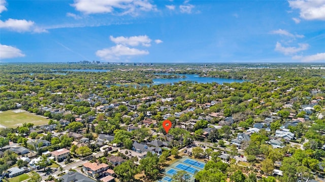1701 Palmer Ave, Winter Park, FL 32789 - drone / aerial view featuring a water view