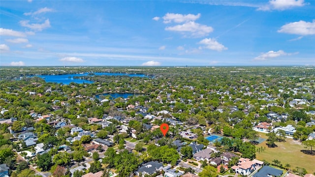 1701 Palmer Ave, Winter Park, FL 32789 - bird's eye view featuring a residential view and a water view