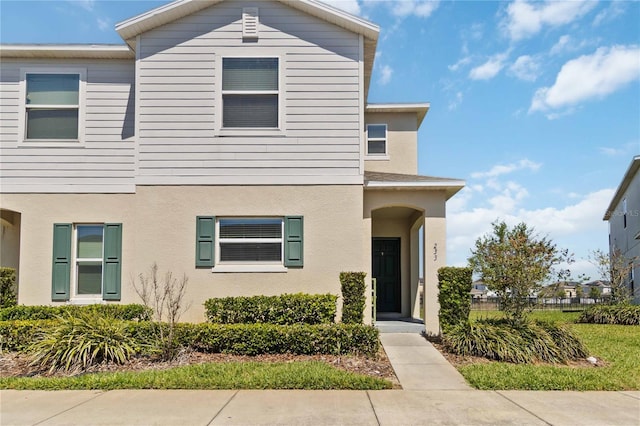 view of front of property with stucco siding