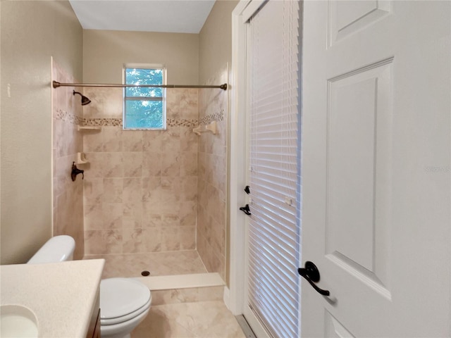 30411 Gidran Ter, Mount Dora, FL 32757 - bathroom featuring tiled shower, toilet, and vanity