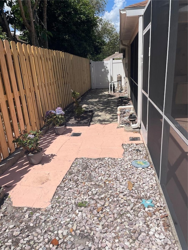 view of patio with a fenced backyard