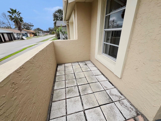 balcony with a residential view