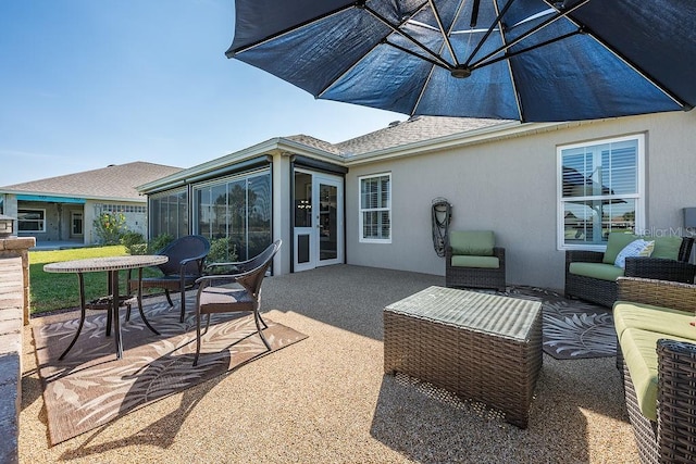 5729 Hickey Way, The Villages, FL 32163 - view of patio featuring a sunroom