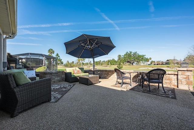 5729 Hickey Way, The Villages, FL 32163 - view of patio / terrace with a lanai