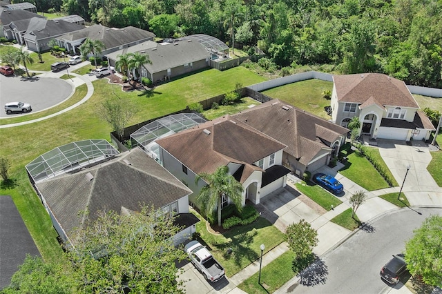 drone / aerial view with a residential view