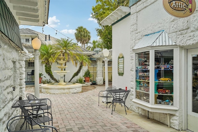view of patio with fence