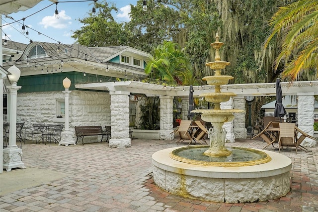 view of patio / terrace with a pergola