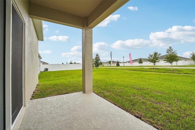 view of patio with fence