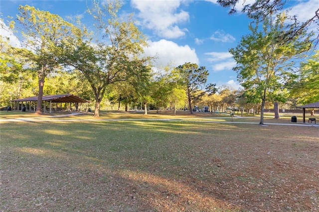 view of home's community with a lawn