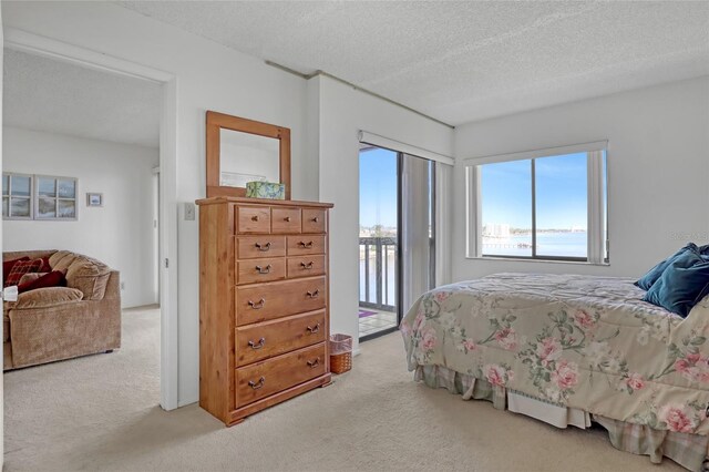 2465 S Washington Ave Unit A402, Titusville, FL 32780 - carpeted bedroom with a textured ceiling and access to outside
