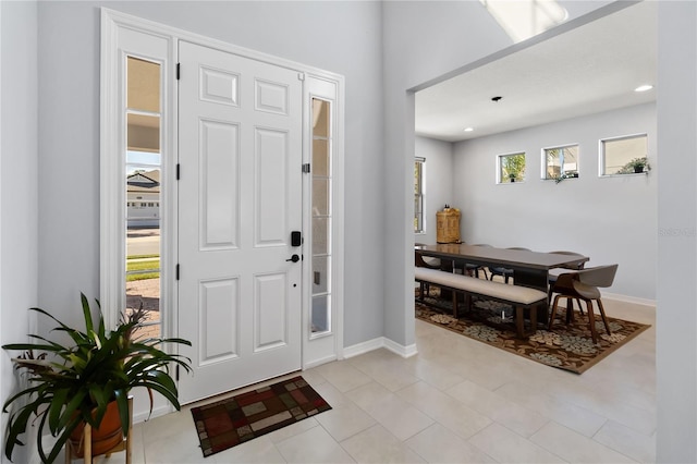 3121 Buffington Pl, Oviedo, FL 32765 - foyer entrance with recessed lighting and baseboards