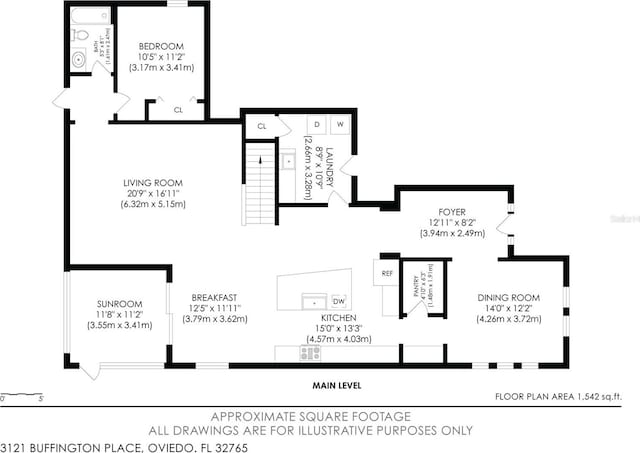 3121 Buffington Pl, Oviedo, FL 32765 - floor plan / room layout