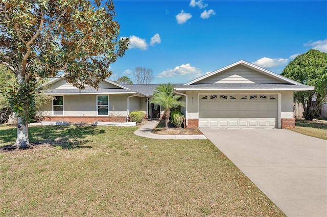 8703 Grandee Dr, Orlando, FL 32829 - single story home with brick siding, driveway, a front lawn, and an attached garage