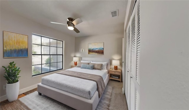 213 Almaden Ct, Winter Springs, FL 32708 - bedroom featuring baseboards, visible vents, and a ceiling fan