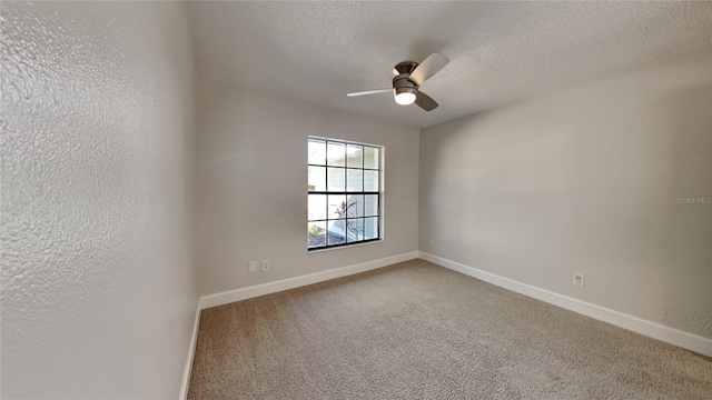 213 Almaden Ct, Winter Springs, FL 32708 - carpeted empty room with baseboards, a textured ceiling, a textured wall, and a ceiling fan