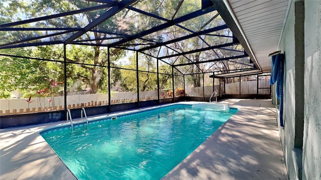 213 Almaden Ct, Winter Springs, FL 32708 - view of pool with a fenced backyard, a fenced in pool, a lanai, and a patio area