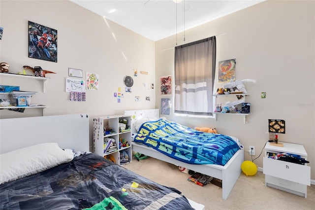 bedroom with carpet flooring