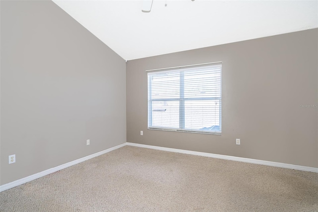 6274 Bristol Channel Way, Orlando, FL 32829 - spare room with lofted ceiling, carpet, baseboards, and ceiling fan