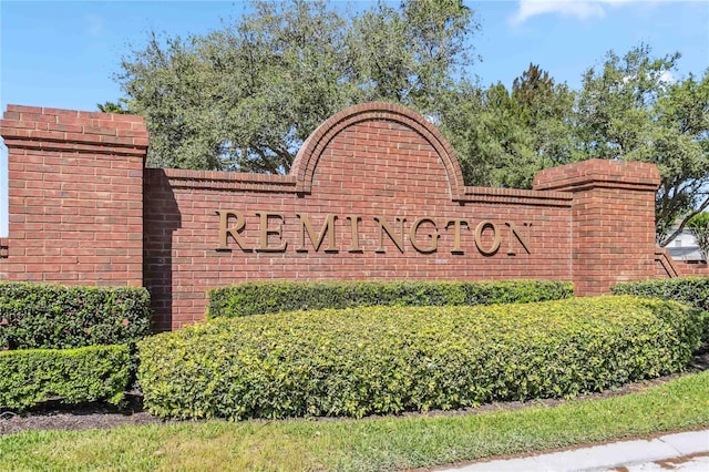 view of community sign