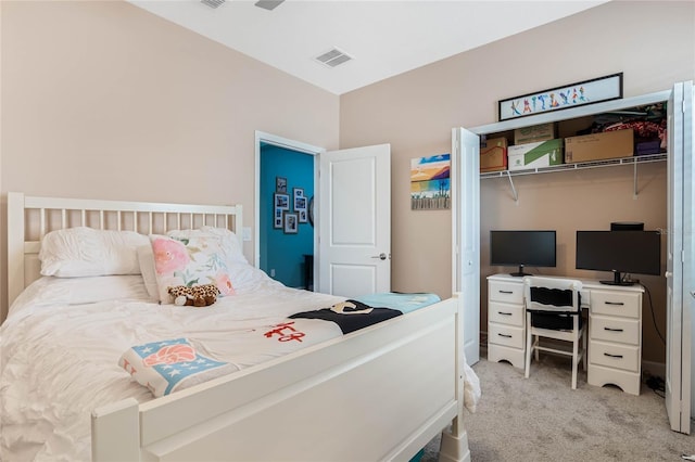 1807 Good Neighbor Loop, Kissimmee, FL 34744 - bedroom featuring light carpet, a closet, and a desk